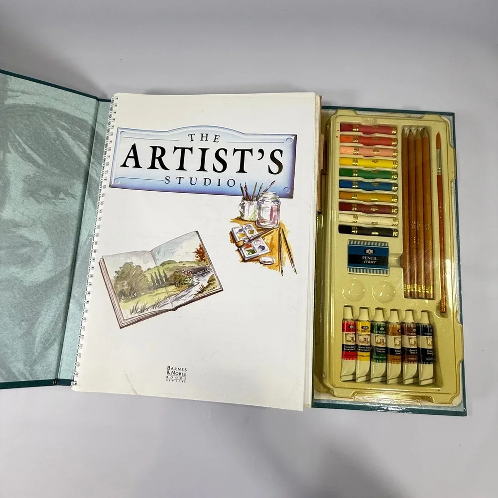VTG The Artist's Studio Gerald Woods Art Kit OS Blue Multimedia Drawing Set